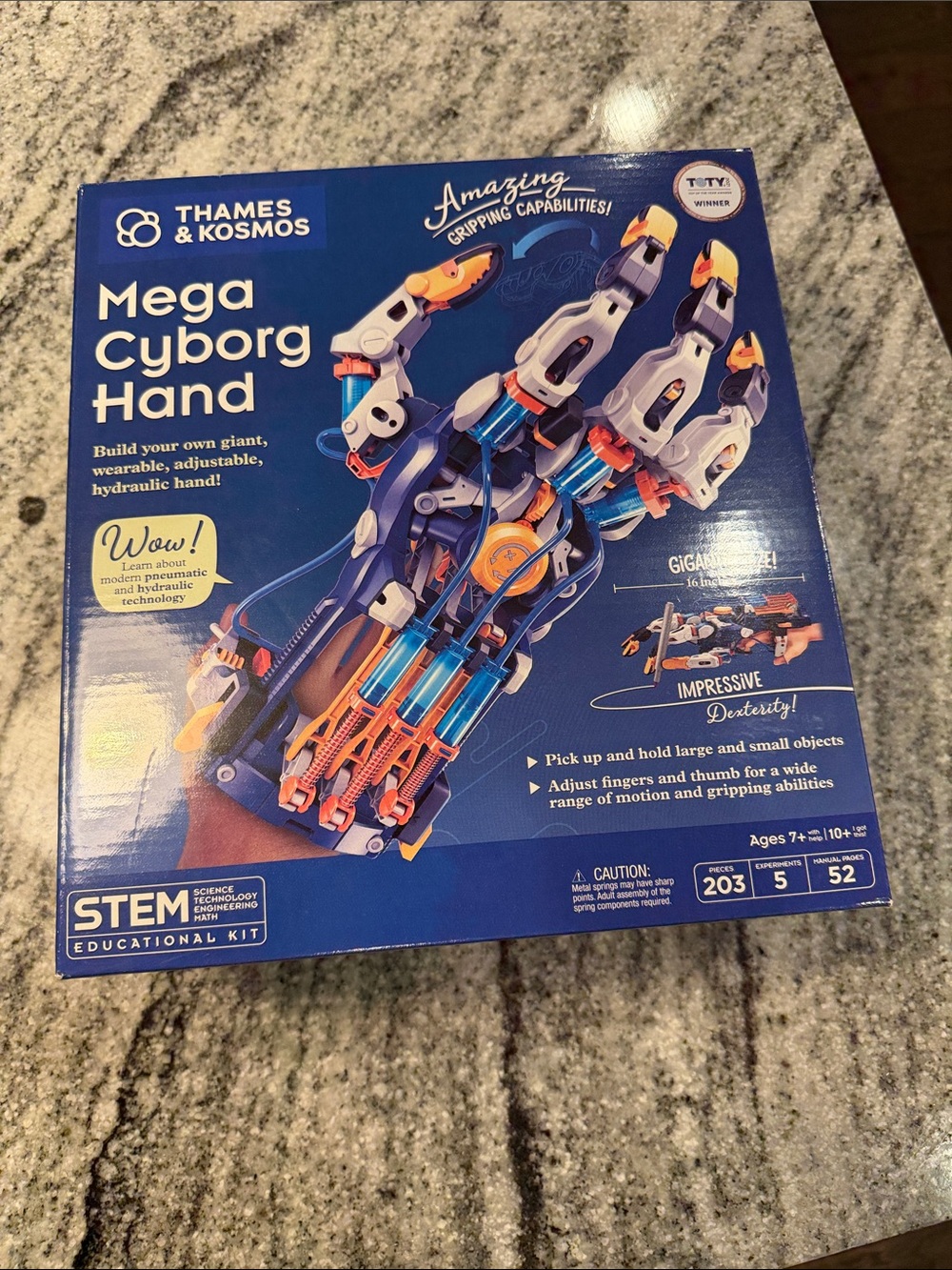 Thames & Kosmos Mega Cyborg Hand STEM Kit - Blue & Orange